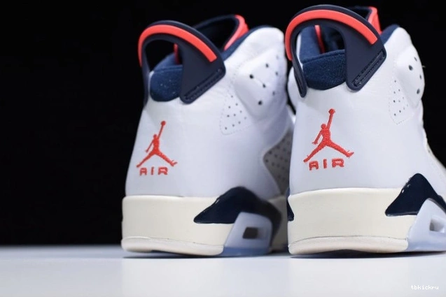 Cheap TBkick White Air 6 Infrared Retro Jordan Grey-Sail 23-Neutral Tinker 384664-104 0717